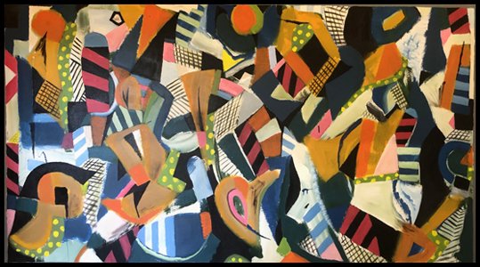"Market Day"  (extended)  55" X 100"  acrylic on canvas